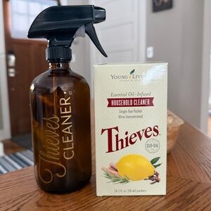 Young Living Thieves Cleaner with Amber Bottle